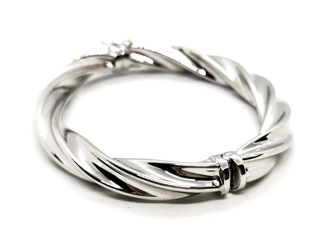 Bracelet Bracelet Jonc Or blanc 58 Facettes 1913076CN