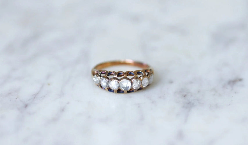 Bague Bague jarretière, diamants taillés rose 58 Facettes