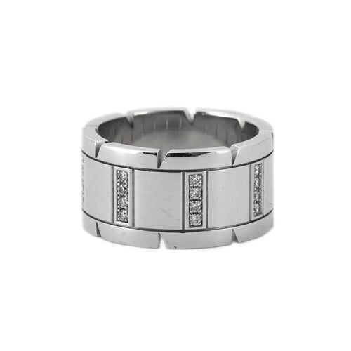 Bague 56 BAGUE CARTIER OR BLANC ET DIAMANTS 58 Facettes BO/230023 RIV