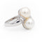 Bague 57 Bague Toi & Moi Or blanc Perle 58 Facettes 1931142CN
