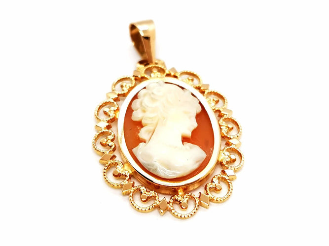 Pendentif Pendentif Camée Or jaune Agate 58 Facettes 1670503CN