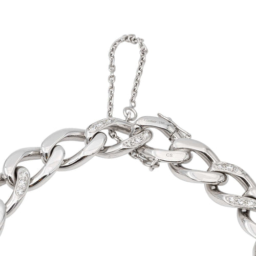 Bracelet Cartier Bracelet Maille gourmette Or blanc Diamant 58 Facettes 2538674CN