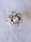 Bague Bague de fiançailles marguerite ancienne, or, argent et diamants 58 Facettes