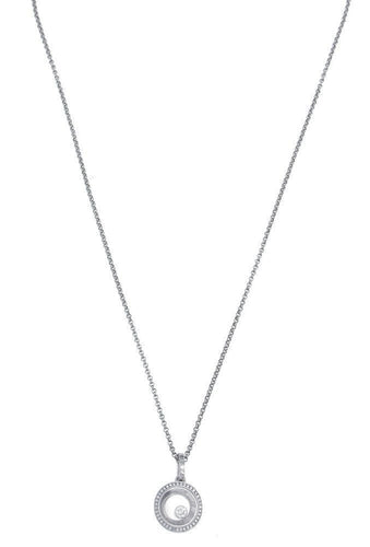 Pendentif Pendentif Chopard Happy Diamonds or gris diamants 58 Facettes 33A 00117