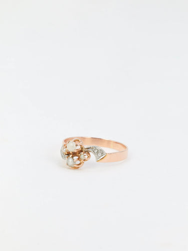 Bague Bague perles fines et diamants 58 Facettes 447