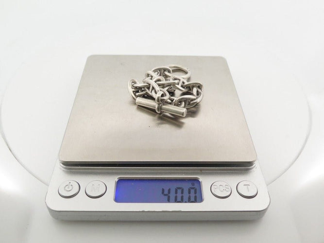 Bracelet bracelet HERMES chaine d'ancre mm 19cm 17 maillons argent 925 58 Facettes 257173