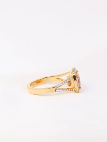 Bague Bague diamants morganite taille coussin 58 Facettes J30