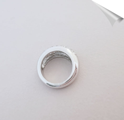 Bague 52.5 Bague Jonc Diamants Or Blanc 58 Facettes AA 1532