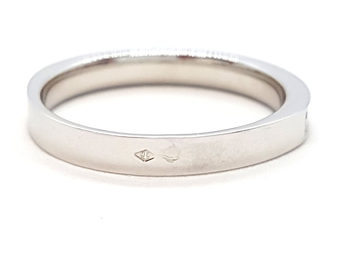 Bague 56 Bague Alliance Or blanc Diamant 58 Facettes 06315CD