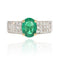 Bague 56 Bague émeraude diamants or blanc 58 Facettes 21-829