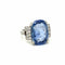 Bague Bague Art Déco Platine Diamant Saphir 58 Facettes