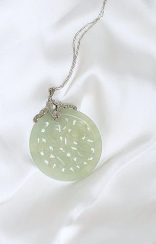 Collier Collier Art Déco diamants et Jade 58 Facettes