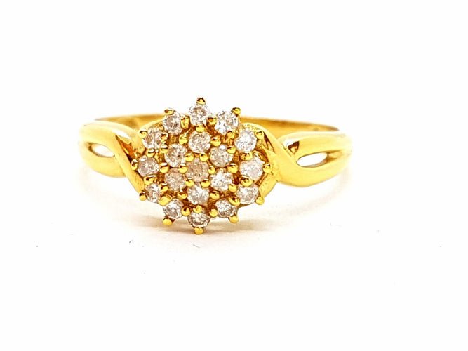 Bague 56 Bague Or jaune Diamant 58 Facettes 06346CD
