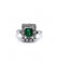 Bague 57 / Blanc/Gris / Or 750 et Platine 950 Bague Emeraude Et Diamants 58 Facettes R210004