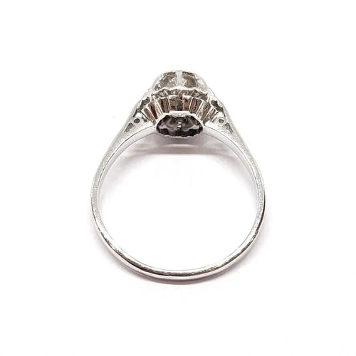 Bague Bague vintage diamant or blanc 58 Facettes