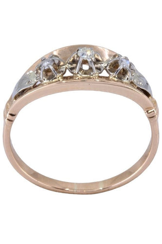 Bague 57 BAGUE JARRETIERE DIAMANTS ART NOUVEAU 58 Facettes 071081