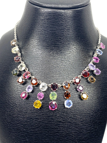 Collier Collier Grenat Péridot Améthyste 58 Facettes A 196