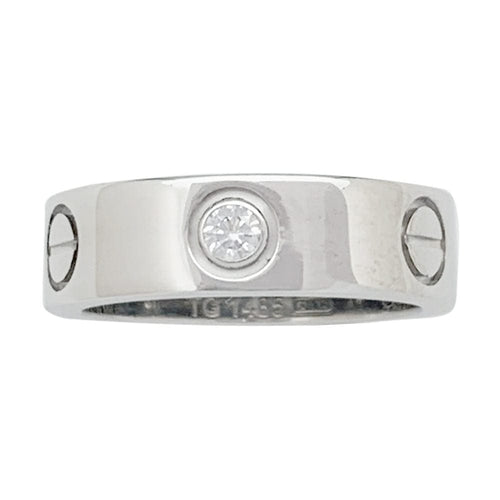 Bague 51 Bague Cartier, "Love", or blanc, diamants. 58 Facettes 31766