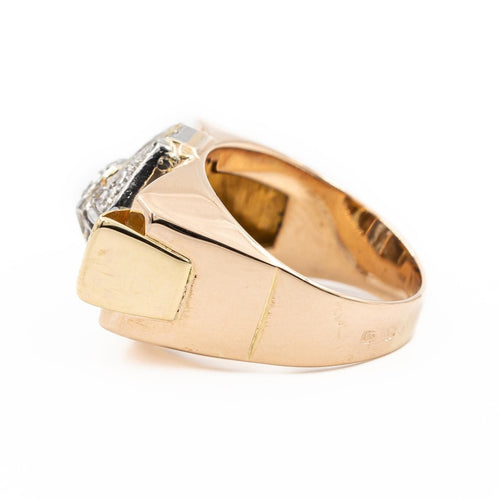 Bague 49 Bague Tank Or rose Diamant 58 Facettes 1986231CN