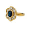 Bague 55 Bague fleur en or jaune, saphir et diamants. 58 Facettes 30884