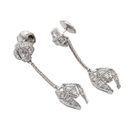 Boucles d'oreilles Boucles d'oreilles Or blanc Diamant 58 Facettes 2259247CN