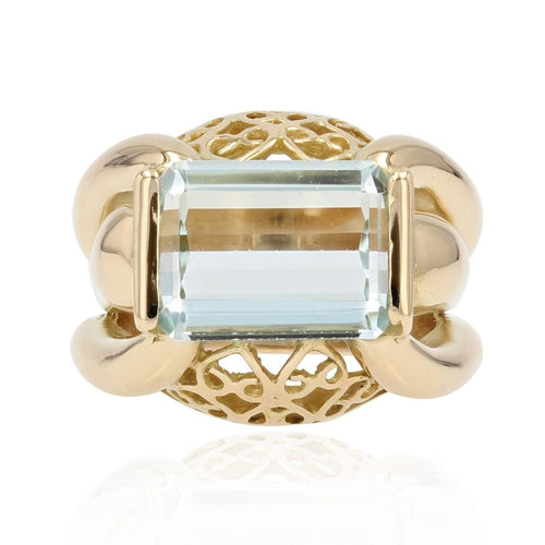 Bague 52 Bague aigue-marine or jaune tank 58 Facettes 22-378