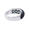 Bague 54 Bague jonc or blanc, diamants noirs. 58 Facettes 33052