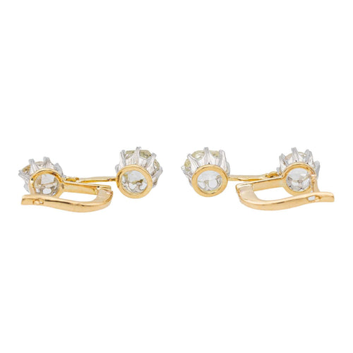 Boucles d'oreilles Boucles d'oreilles Dormeuses Or jaune Diamant 58 Facettes 2569094CN