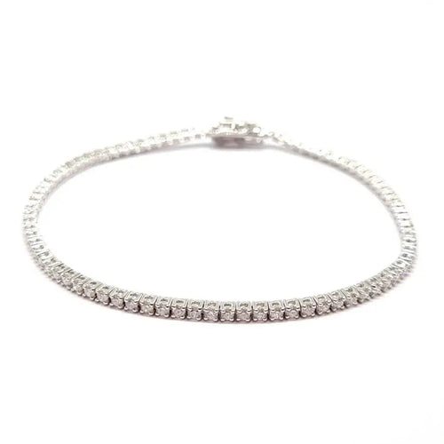 Bracelet Bracelet rivière diamants, or blanc 58 Facettes