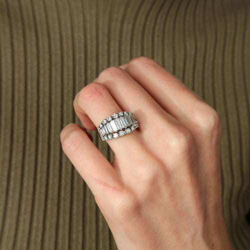 Bague BAGUES DIAMANTS BAGUETTES & PLATINE 58 Facettes BO/220145