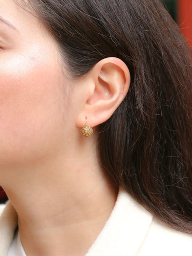 Boucles d'oreilles Dormeuses Napoléon III Or jaune Perle fine 58 Facettes J268