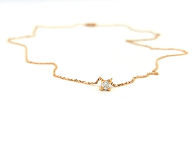 Collier Collier Or rose Diamant 58 Facettes 578739RV