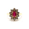 Bague Bague marguerite en Or jaune, rubis & diamants 58 Facettes