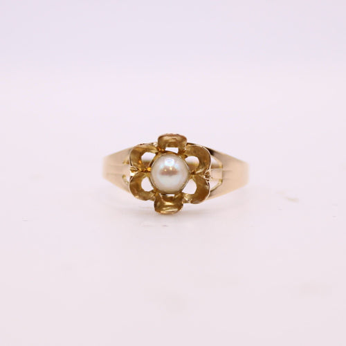Bague Bague Marguerite, or jaune, perle 58 Facettes