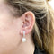 Boucles d'oreilles Boucles d'oreilles or blanc, diamants, perles. 58 Facettes 30747
