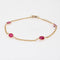 Bracelet Bracelet rubis et chaine en or 58 Facettes 23-177