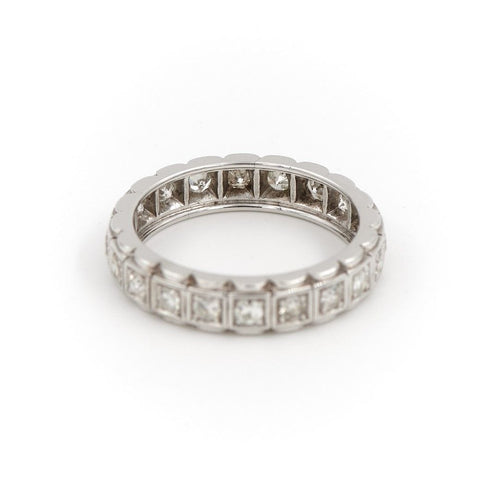 Bague 52 Bague Alliance Or blanc Diamant 58 Facettes 1680628CN