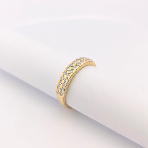 Bague Alliance en Or jaune & Diamants 58 Facettes 25928