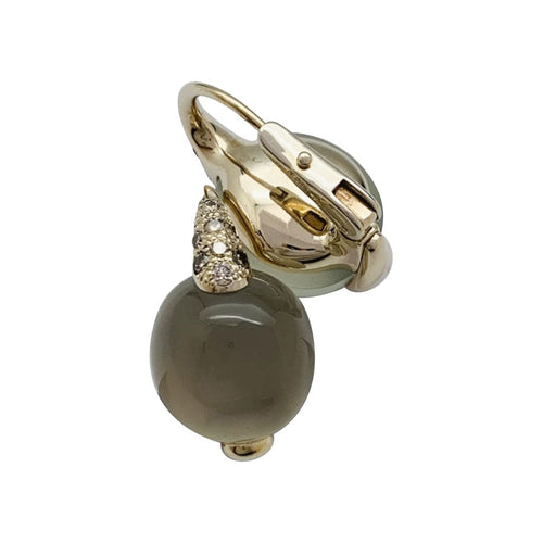 Boucles d'oreilles Boucles d'oreilles Pomellato, "Luna", or naturel, diamants et pierre de lune. 58 Facettes 31731