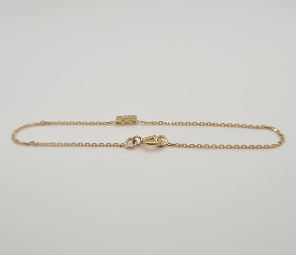 Bracelet Bracelet or jaune 18 carats sertie de diamants 58 Facettes