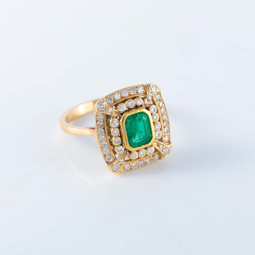 Bague 52 Bague émeraude diamants 58 Facettes