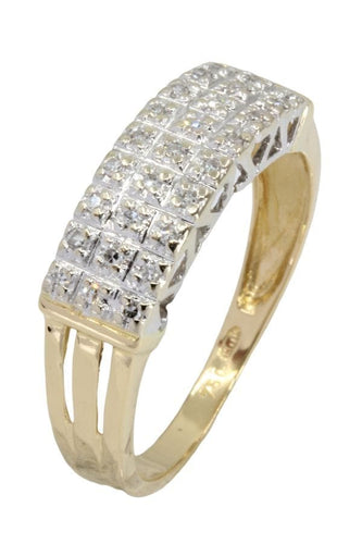 Bague BAGUE MODERNE PAVAGE DIAMANTS 58 Facettes 048671