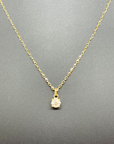 Collier Collier solitaire diamant 0,56 carat or jaune 58 Facettes