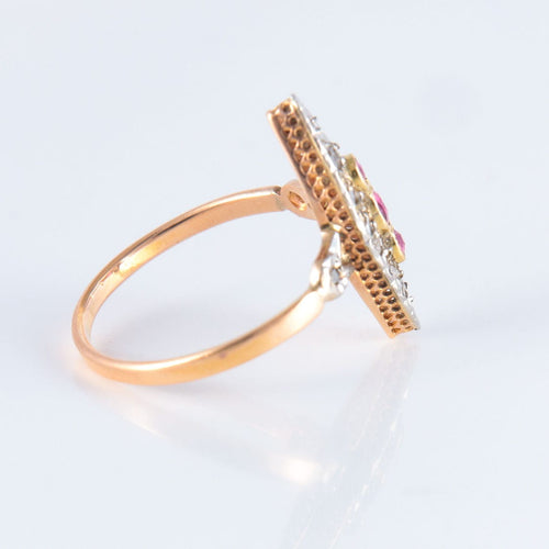 Bague 58 Bague Marquise deux ors 58 Facettes JE203