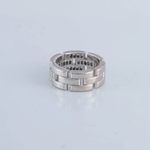 Bague 51 CARTIER - bague Maillon Panthère or gris, diamants 58 Facettes