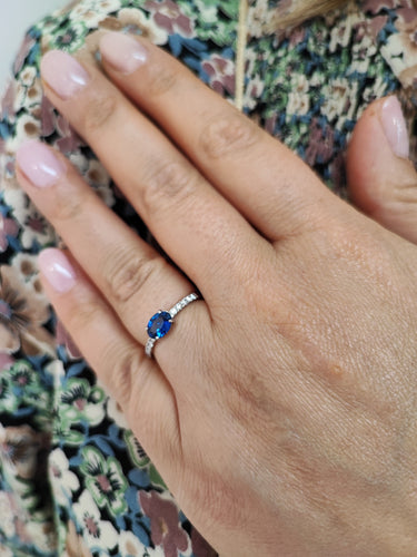 Bague Bague saphir et diamant or blanc 58 Facettes BF/1