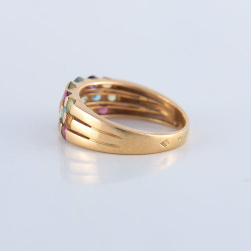 Bague 56 Bague Mosaïque multicolore 58 Facettes JE132