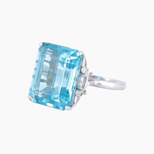 Bague Bague Aigue-marine 58 Facettes