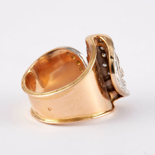 Bague 55 Bague Drapée Diamants 58 Facettes