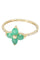 Bague 52 BAGUE FLEUR ÉMERAUDES ET DIAMANTS 58 Facettes 056251